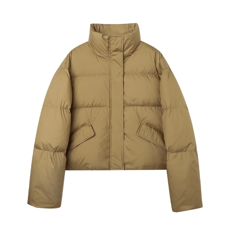 Down Jacket Female 2022 Winter New Korean Version of A Small White Duck Down Warm Bread Clothes Jacket