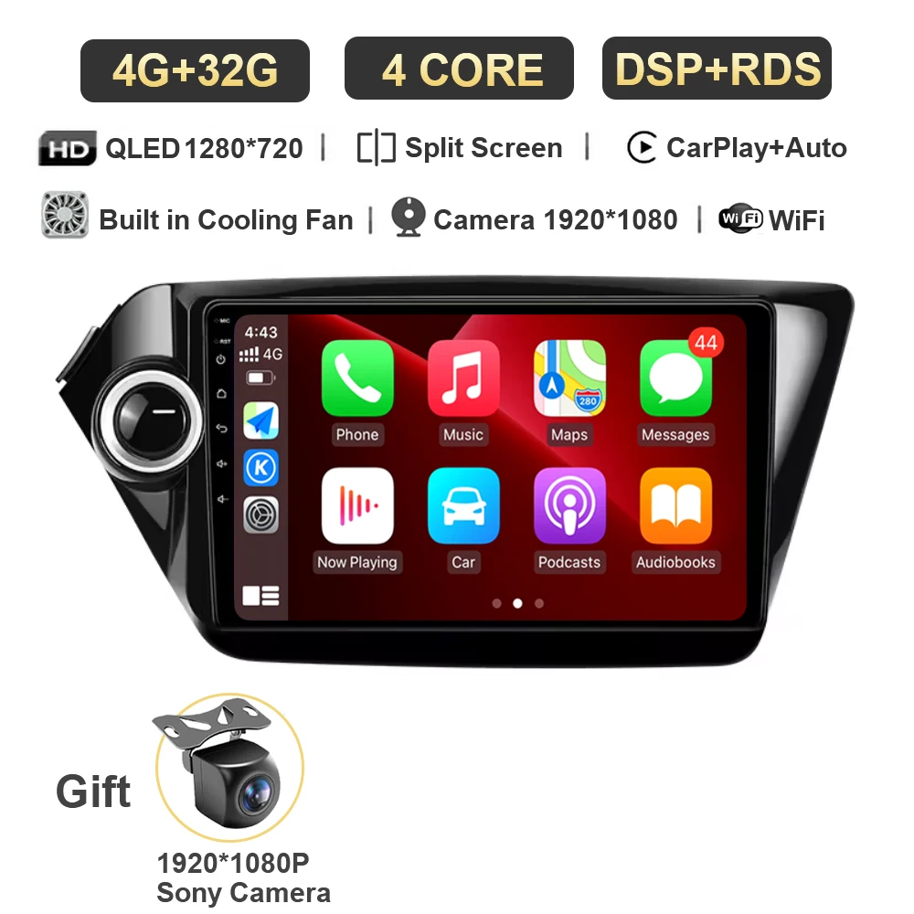 

Android 15 Carplay Auto для Kia RIO 3 4 2011-2020 Автомобильный радиоприемник Мультимедийный видеоплеер Навигация GPS Без 2Din 2 Din DVD DSP 4G