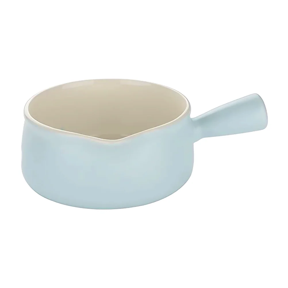 

Pot Ceramic Soupsaucepan Pan Enamel Small Bowl French Onion Bowls Melting Warmer Butter Stewsauce Crock Coffee Handles Mini