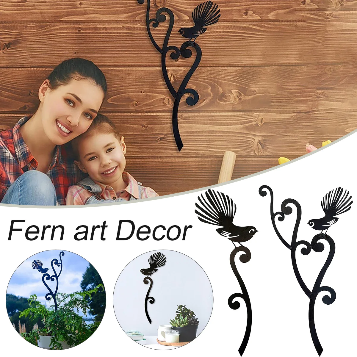

Decor Garden Fern Leaf Statues Plug in Metal Craft Ornaments for Yard Metal Fern Shape and Bird Patio Decor Rustic Artwork