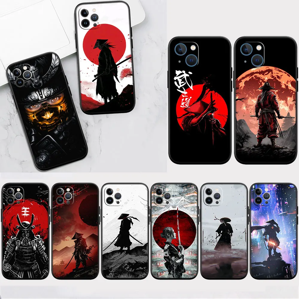 

ZJ49 Japan Samurai Soft Silicone Case for Xiaomi Mi Poco F1 F2 F3 M2 M3 M4 M5 C3 X2 X3 X4 GT NFC Pro