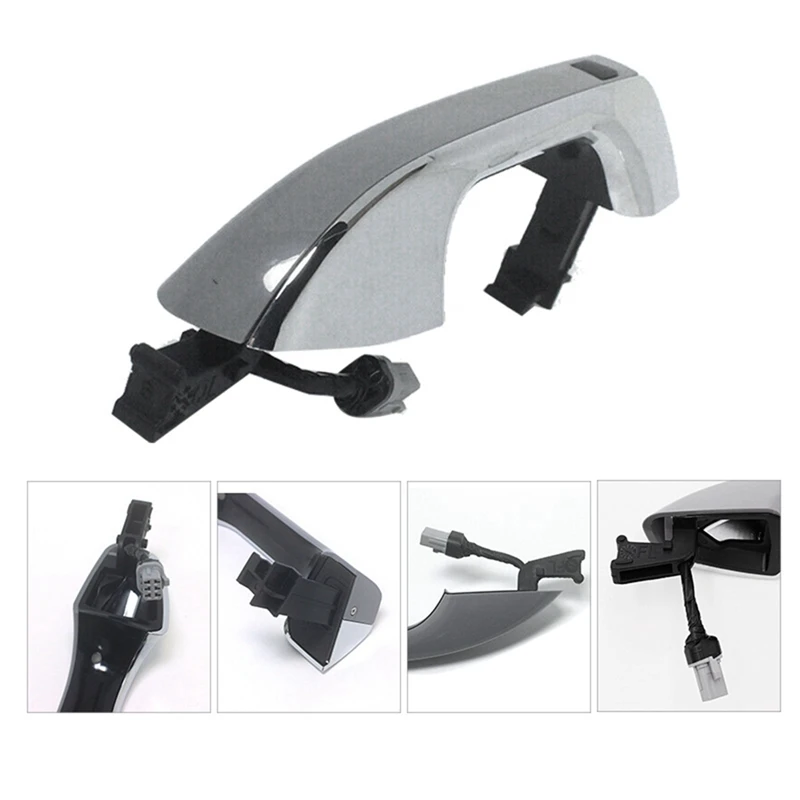 

Передняя Индуктивная внешняя дверная ручка имеет кнопку для Kia Sportage 2016-2021, хромированная съемная ручка