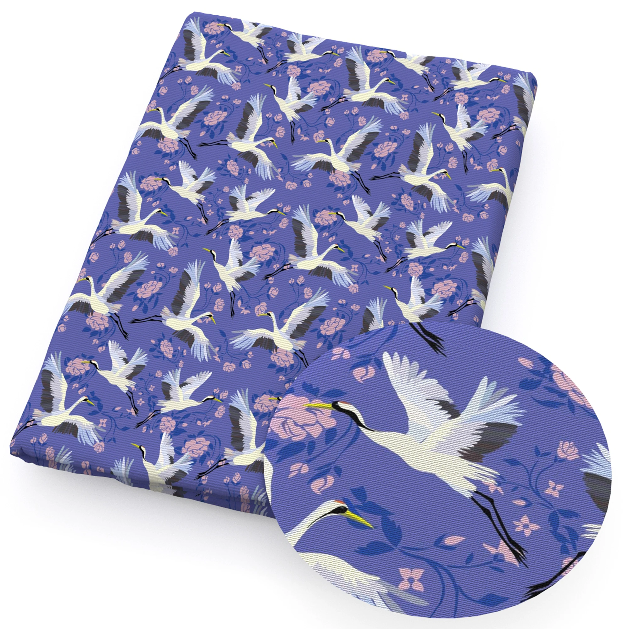 Polyester Cotton/Swimwear Fabric for Tissue Sewing Quilting Fabrics Bird Blue Needlework Material DIY Handmade 50*145cm |