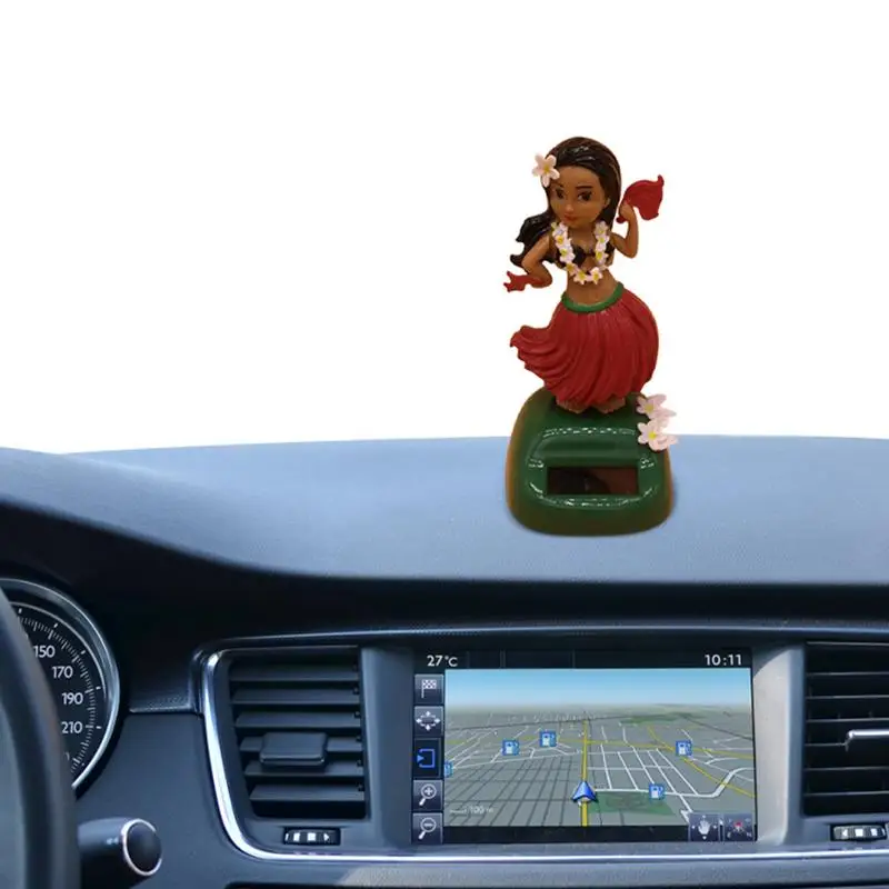 

Car Decoration Solar Power Hawaii Girl Dancing Doll Car Accessories Solar Power Toy Shaking Head Hawaii Car Ornament Gift