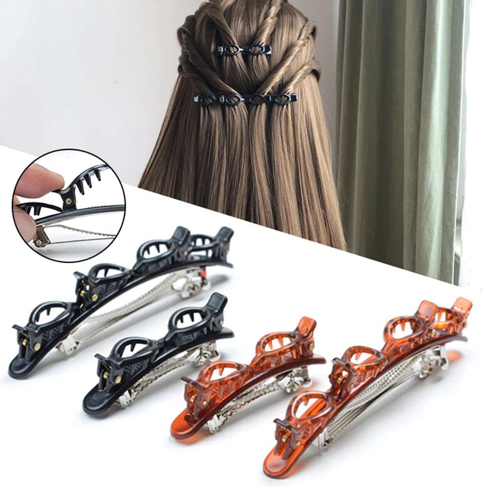 

Sectioning Hair Clips 2Pcs Double Bangs Hairstyle Hairpin Hair Claw Clips Multi Clip Hair Barrette Triple Hair Clips