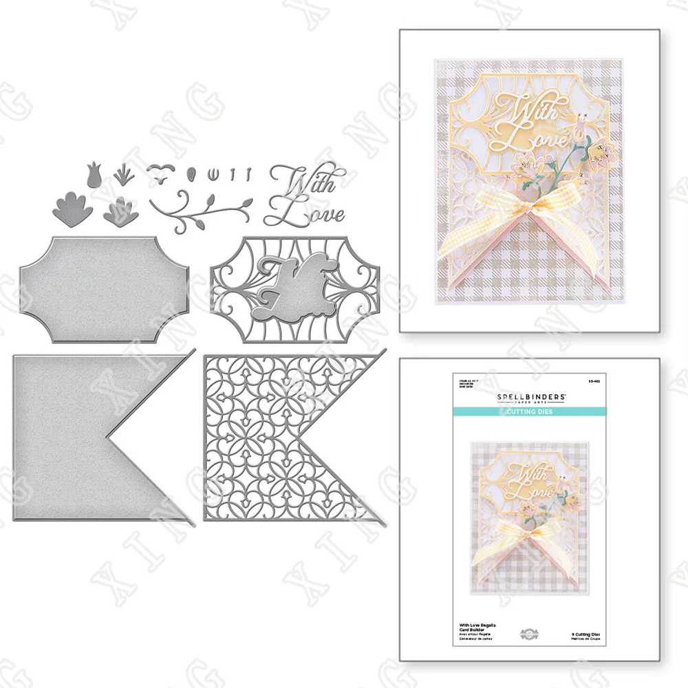 

New Craft Metal Cutting Dies with Love Regalia Card Builder Mold Scrapbook Cut Die Paper Craft Knife Mould Blade Punch Stencils