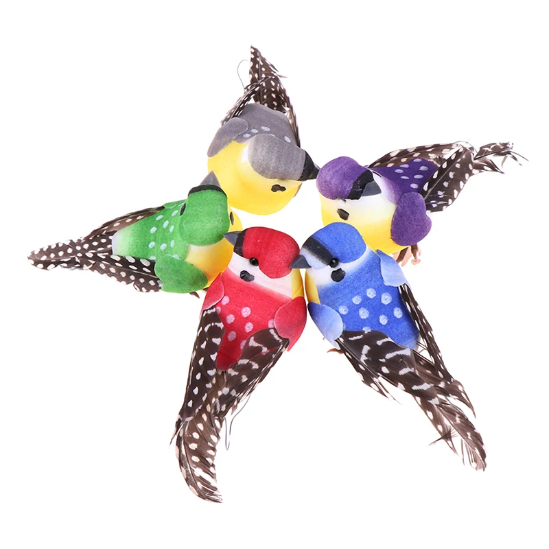 Искусственные Птицы искусственные пенопластовые животные имитация перьев