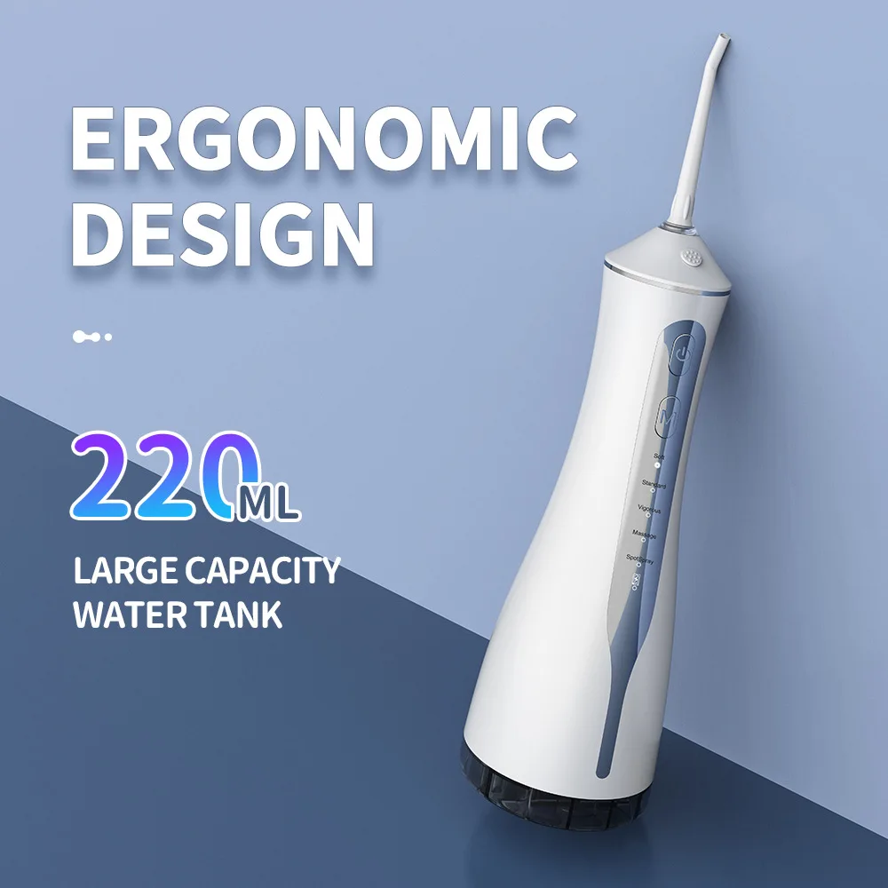 

3 Modes Oral Irrigator Portable Dental Water Flosser USB Rechargeable Water Jet Floss Tooth Pick 220ml IPX7 Dropshipping