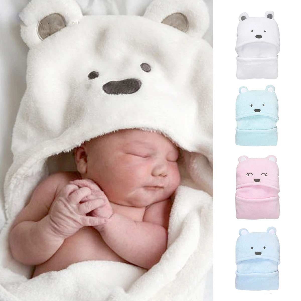 

Soft Solic Color Newborn Coral Fleece Quilt Blanket Plush Swaddle Wrap Ultra-Soft Fluffy Fleece For Baby Boy Girl Sleeping Bag