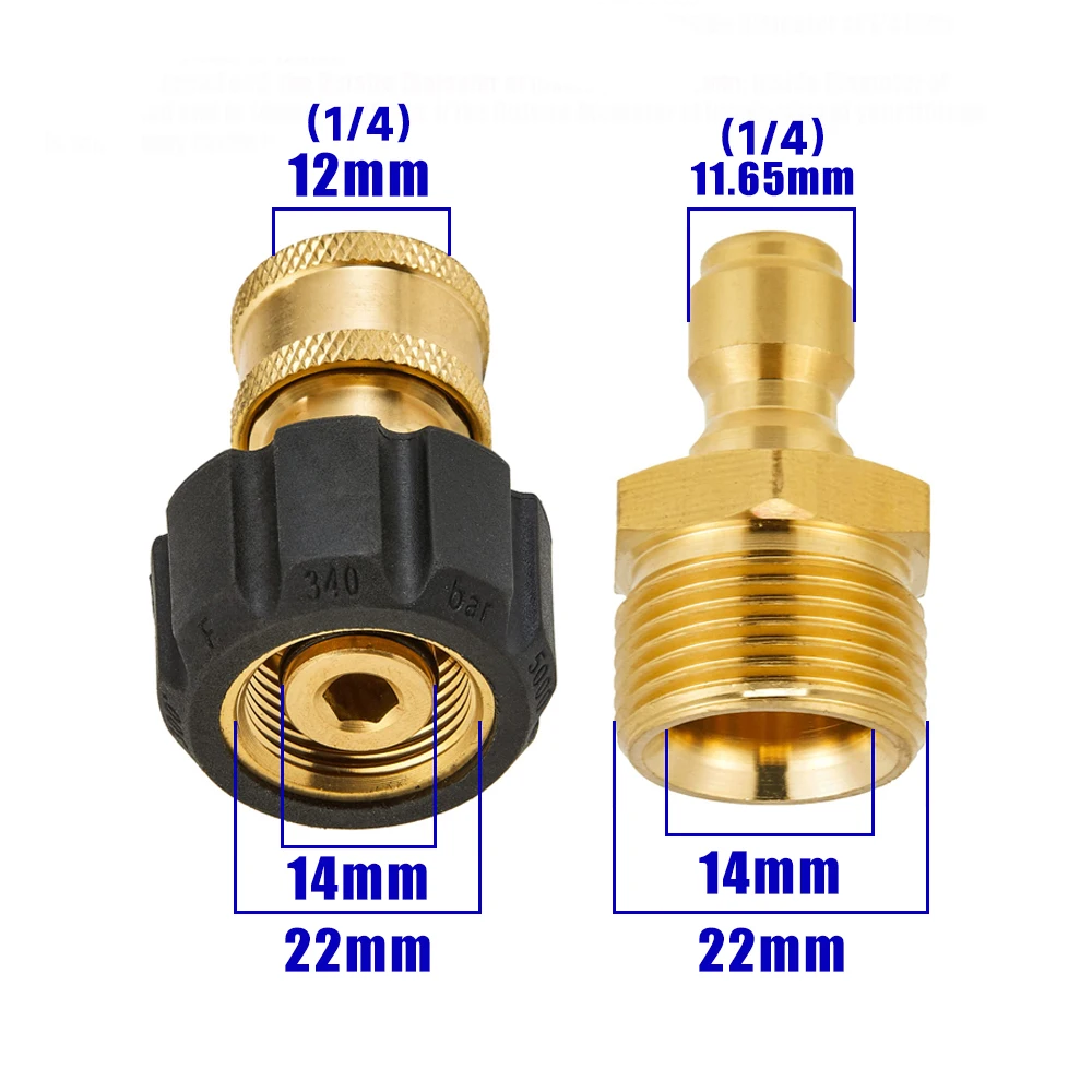 

Набор адаптеров Kaikarai для мойки высокого давления M22 на 1/4", 5000 PSI