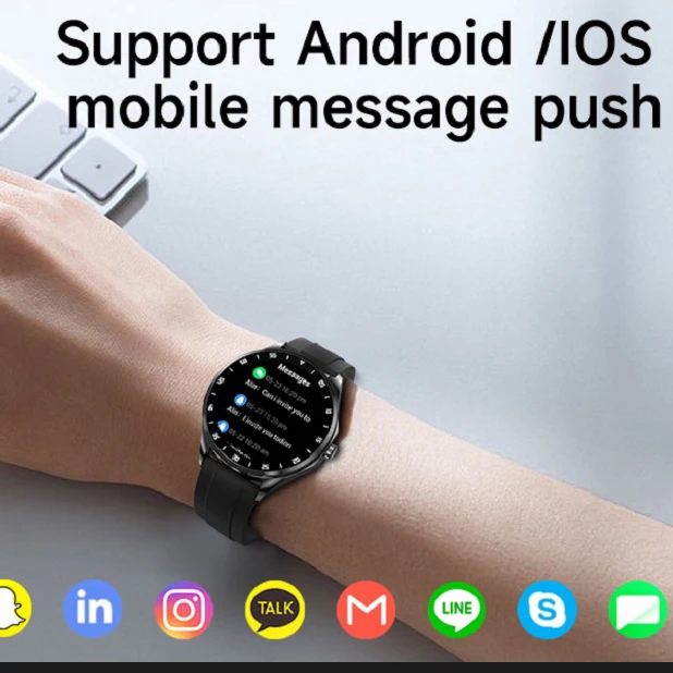 TWS Гарнитура с шумоподавлением 2 в 1 умные часы NFC синим зубом пульсометр