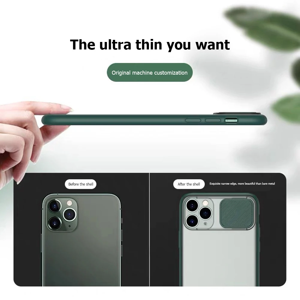 

Case with Slide Camera Protector for iPhone 12 12 Pro Anti-Fingerprint Cover Protective Cover Bumper Solid Cover