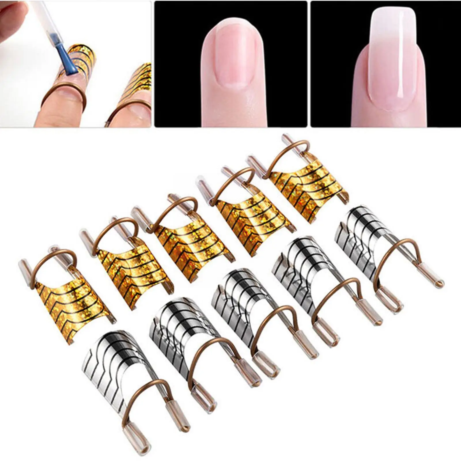 

Reusable Nails Form Nail Art Aluminum Holder Extension Equipment Manicure Art Tools Extension Acrylic Nail Nail Tool Holder I1e0