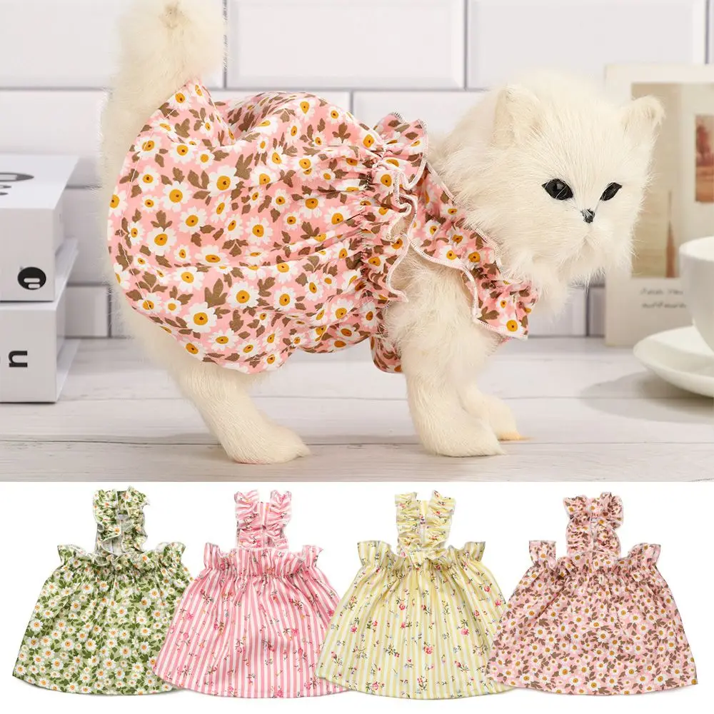 

New Daisy Dress Dog Clothes Small and Medium Dog Cotton Pet Skirt Pet Outfits Pet Dog Clothes Mesh Skirt Dress