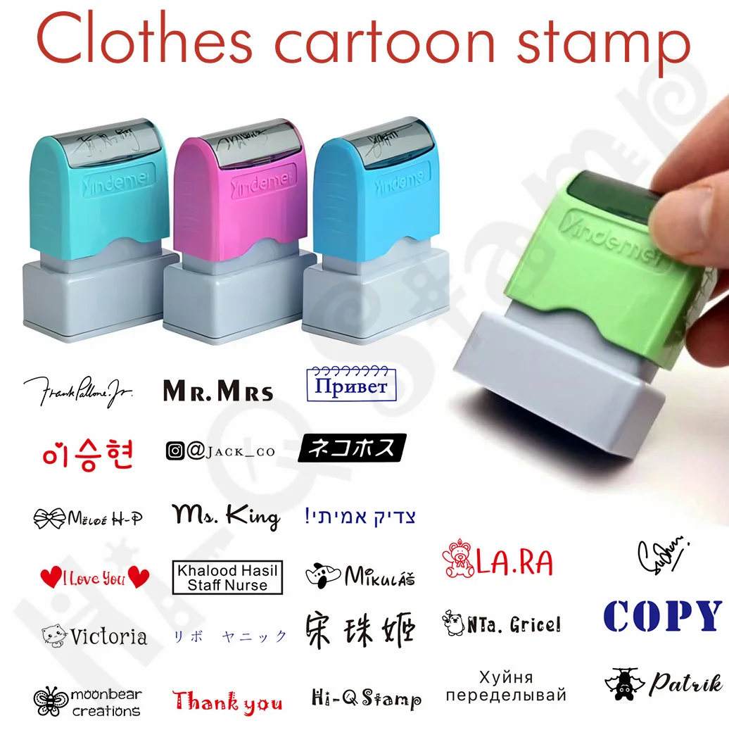 

Custom Your Signature Stamp Customized Baby Name Cloths Book Stamp Photosensitive DIY Scrapbooking Diary Card Wedding Decoration