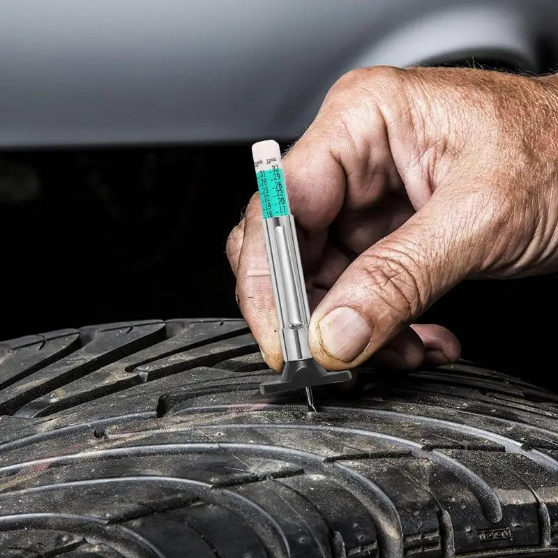 Инструмент для измерения глубины шин Многоразовый измеритель с цветовой