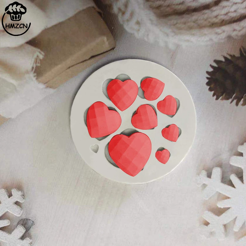 

Diamond Heart Chocolate Mold Love Silicone Mold Wedding Candy Baking Mold 3D Cupcake Decorations Cake Mould Valentine's Day Gift