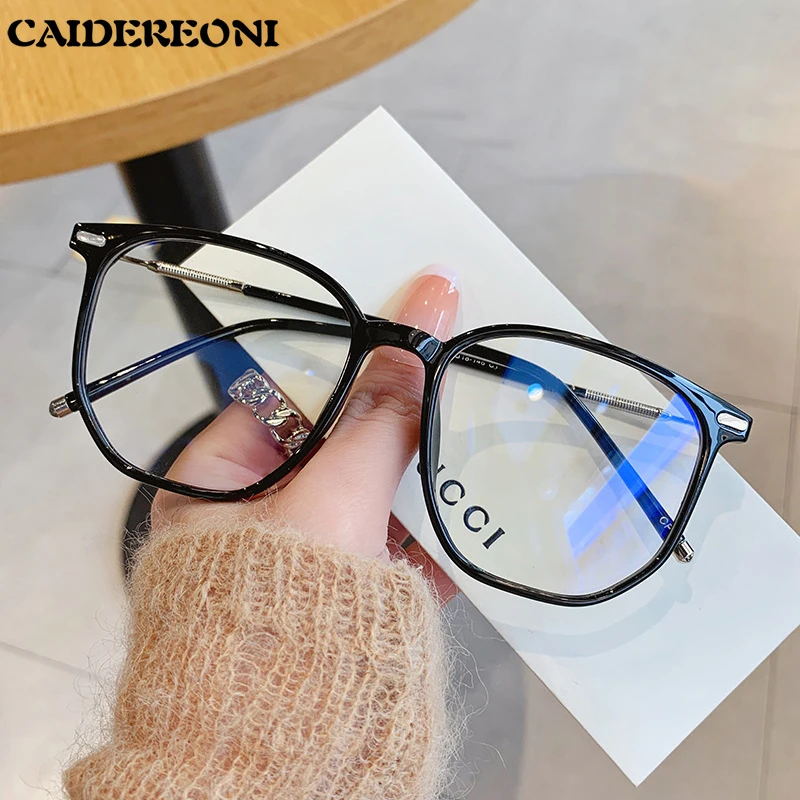 Фото Модные большие очки CAIDERONI, оптические очки для женщин, очки для чтения с защитой от синего света, можно изготовить по индивидуальному заказу, JF01250 №2