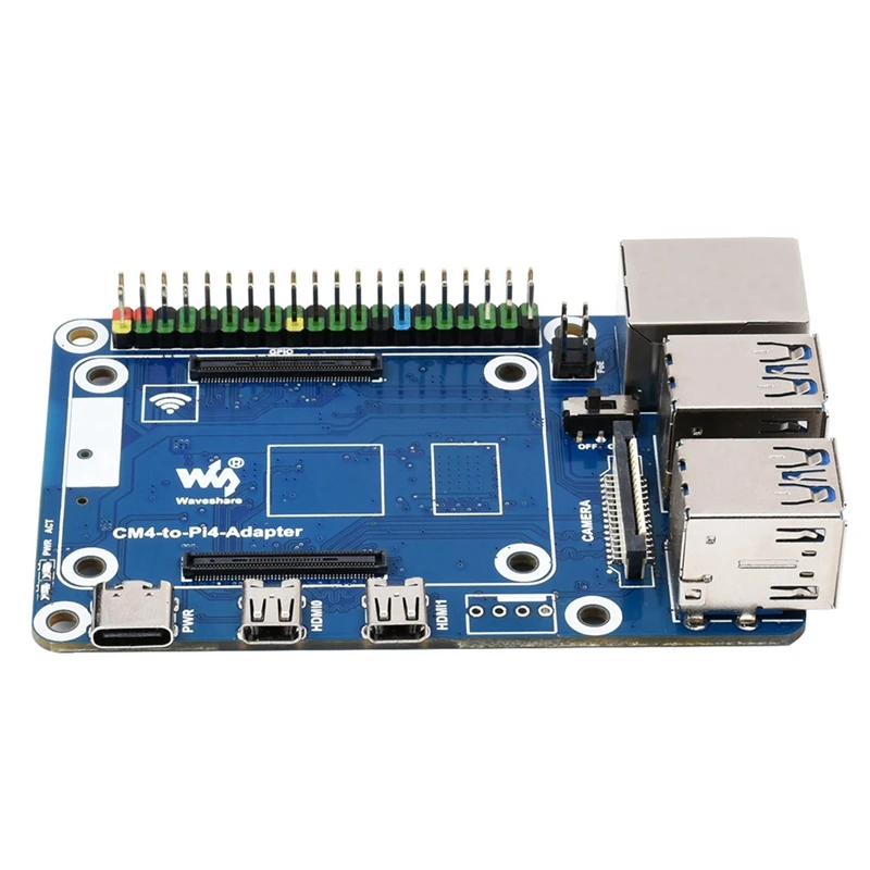 

Waveshare CM4 To Pi4b Expansion Board 4-Way USB3.0 +RJ45 Gigabit Ethernet Port CM4 To Pi4 Adapter For Raspberry Pi 4B Board