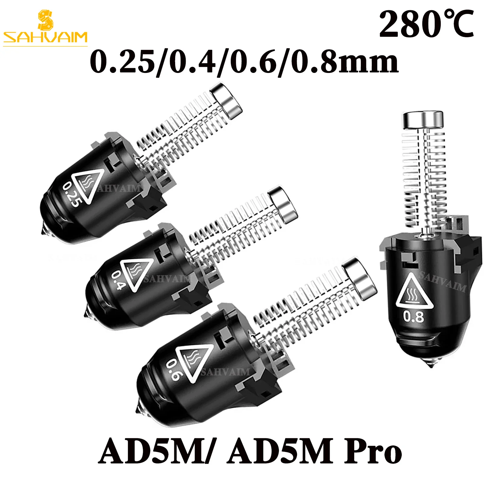 Для Flashforge Adventurer 5M Series сопла в сборе Hotend 0 25 мм/0 4 6 8 мм высокоскоростные аксессуары