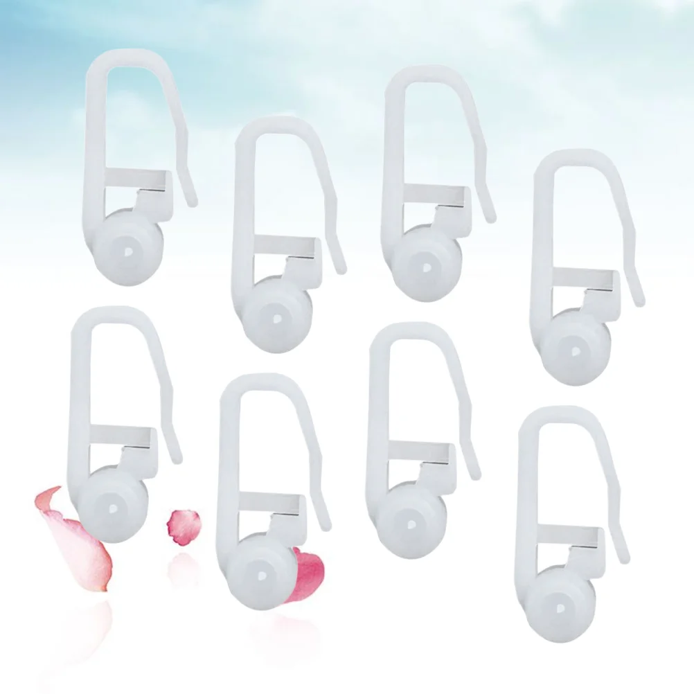 

Curtain Hooks Sliding Hook Track Roller Bed Rings Shower Rail Hangers Universal Blind Glider Drapes Clips Rod Rollers Ceiling