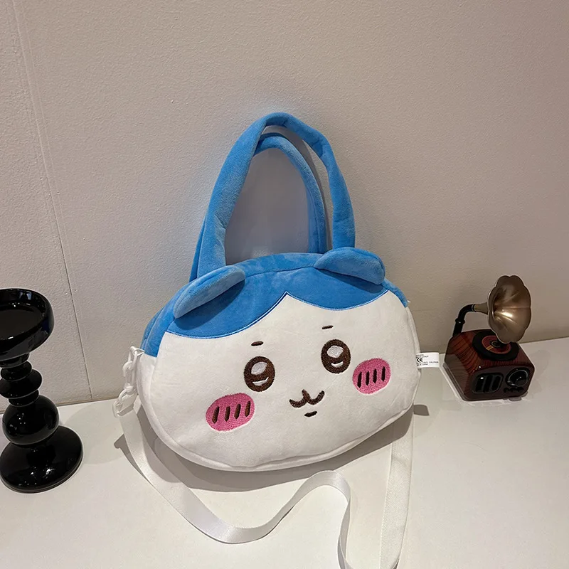 Фото Сумка Chiikawas Kawaii Usagi Hachiware, сумка через плечо для девочек и мальчиков, большая вместительная сумка через плечо, модные портативные сумки для хранения, подарок №5