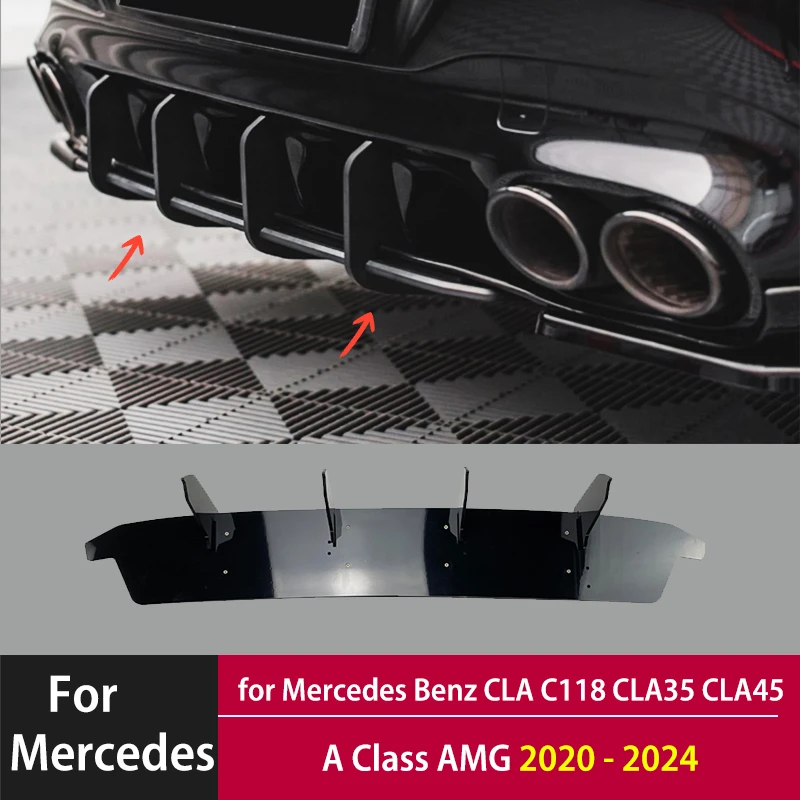 Диффузор для лезвия заднего бампера 2020 до 2024 класса AMG Mercedes Benz CLA C118 CLA35 CLA45