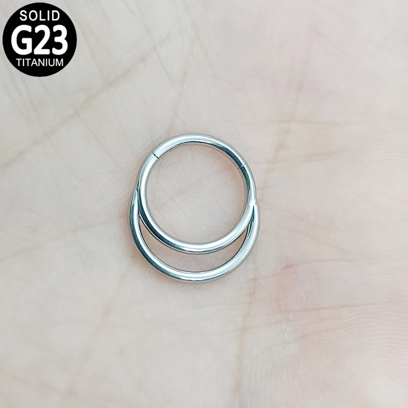 

G23 Titanium Crescent Moon Nose Ring Hoop Septum Clicker Piercing Hinged Segment Helix Ear Cartilage Tragus Earring Jewelry