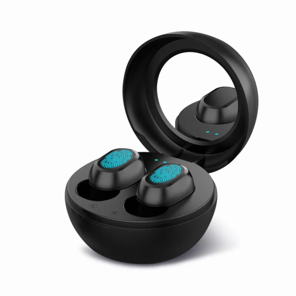 

Comfortable Wireless Earphone HiFi Headset IPX5 Waterproof Bluetooth 5.0 Stereo Sport Earpiece Noise Reduction with Mirror