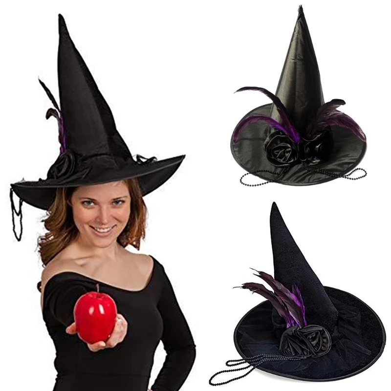 

Halloween Party Witch Hats Party Wide Brim Pointed Hat Accessory