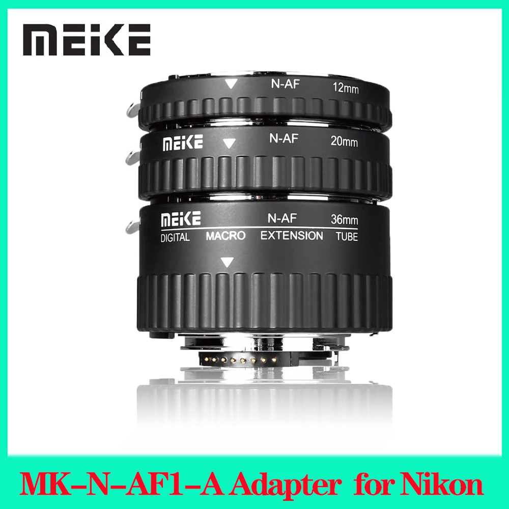 

Meike MK-N-AF1-A Adapter Auto Focus Extension tube Ring AF for Nikon D3000 D3100 D3200 D3400 D5000 D5100 D5200 D5300 D7000 D7200