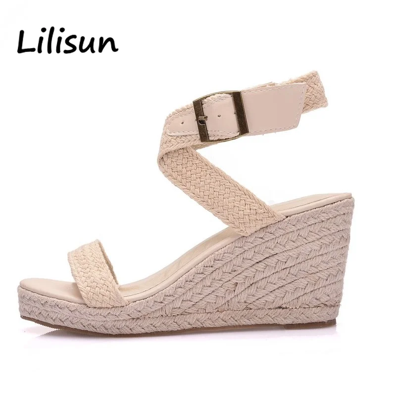 

Casual Wedges Sandals Women Open Toe Espadrille Dress Platform Sandal Ankle Strap Summer Shoes Sapatos Femininos Sandalias Mujer