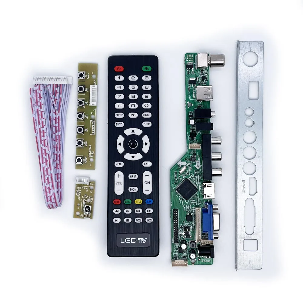 

6710.BK universal lcd led tv controller driver board 8.9-42" 1920*1080 analog TV/AV/VGA/HDMI/USB Media Motherboard kit