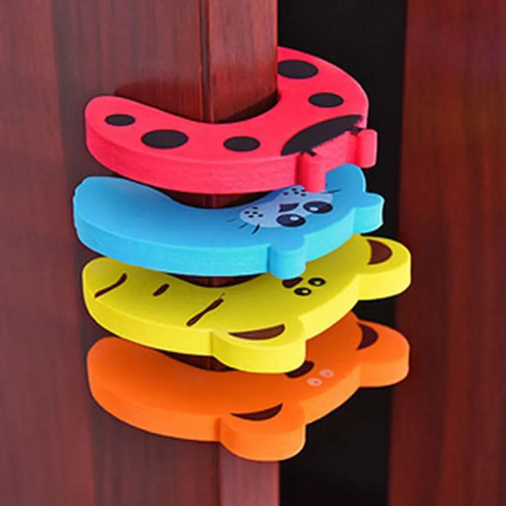 

5pcs Kids Baby Cartoon Animal Jammers Stop Edge Corner Guards Door Stopper Holder lock baby Safety Finger Protector Cute