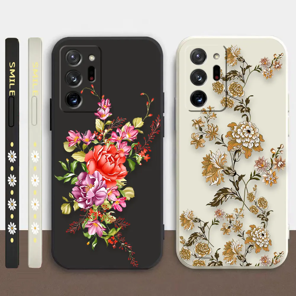 

Case For Samsung A50 A30 A10 A14 Note 20 10 9 M32 M22 M12 M32 A50S A20 Pro Plus Lite Ultra 4G 5G Case Flower Gardening