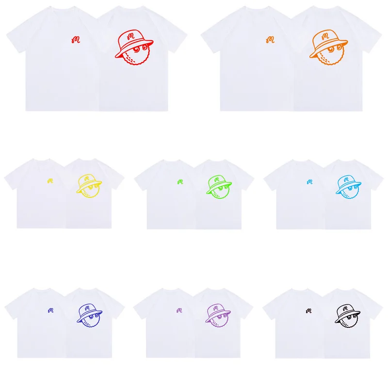 

Malbon Colorful Golf T-shirt Men's and Women's Clothing Fisherman's Hat Short-Sleeved Fashion Loose Couple Golf Clothing
