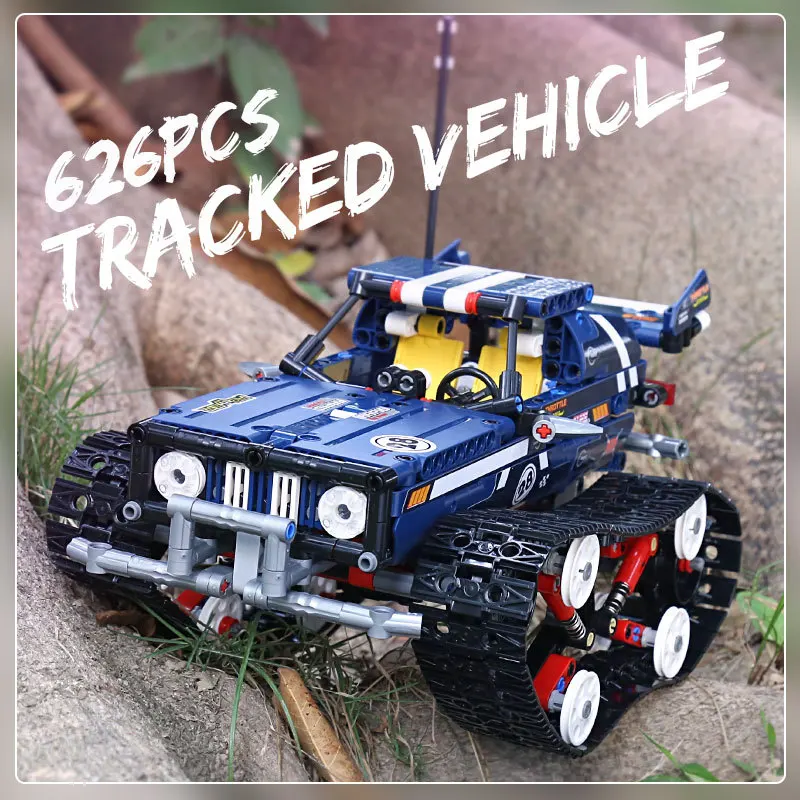 

RC Car Tracked Racer Model City Racing Series APP Remote Control High Speed Shock Absorption DIY Toys Blocks Gift For Boys