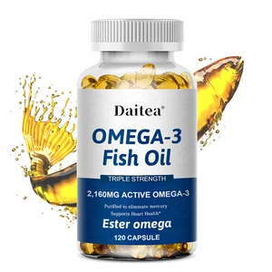 Imported 120pcs Powerful Omega 3 Fish Oil Capsule Supplements For Joints Skin Eyes Heart Health Support Immun