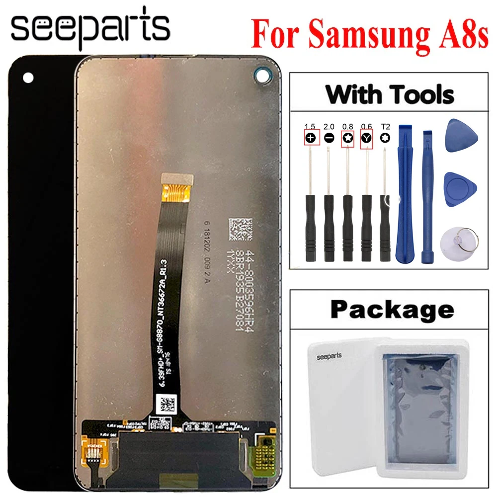 6,4 'для SAMSUNG Galaxy A8S LCD G8870 G8870 G887FZ G887FZ дисплей с сенсорным датчиком дигитайзер в сборе для Samsung G8870 LCD