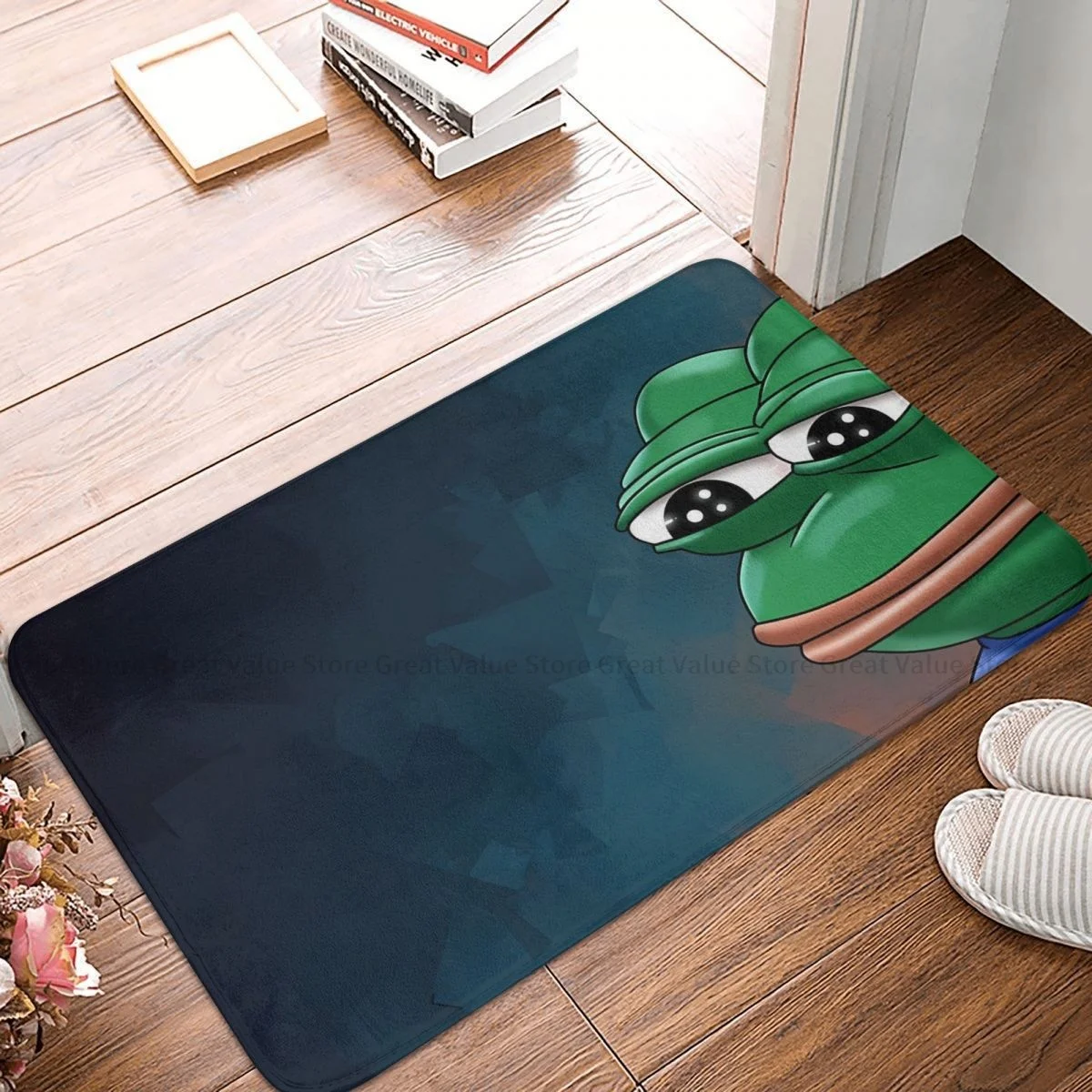 

Pepe The Frog Non-slip Doormat Meme Sad Collection Bath Bedroom Mat Prayer Carpet Home Pattern Decor