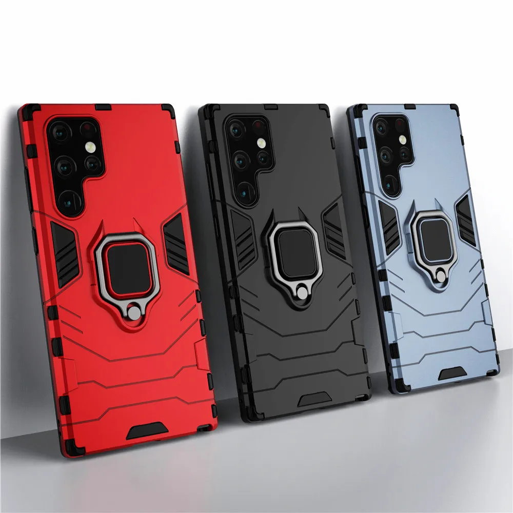 

Samsung S22 Ultra For Samsung Galaxy S22 S22 Plus S22 Ultra Case Armor Magentic Ring Cover For S22Ultra S22Plus S22+ Coque Funda