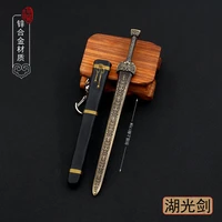 16cm lake light sword 16 replica miniatures ancient chinese all metal melee cold weapons model keychian home decoration collect