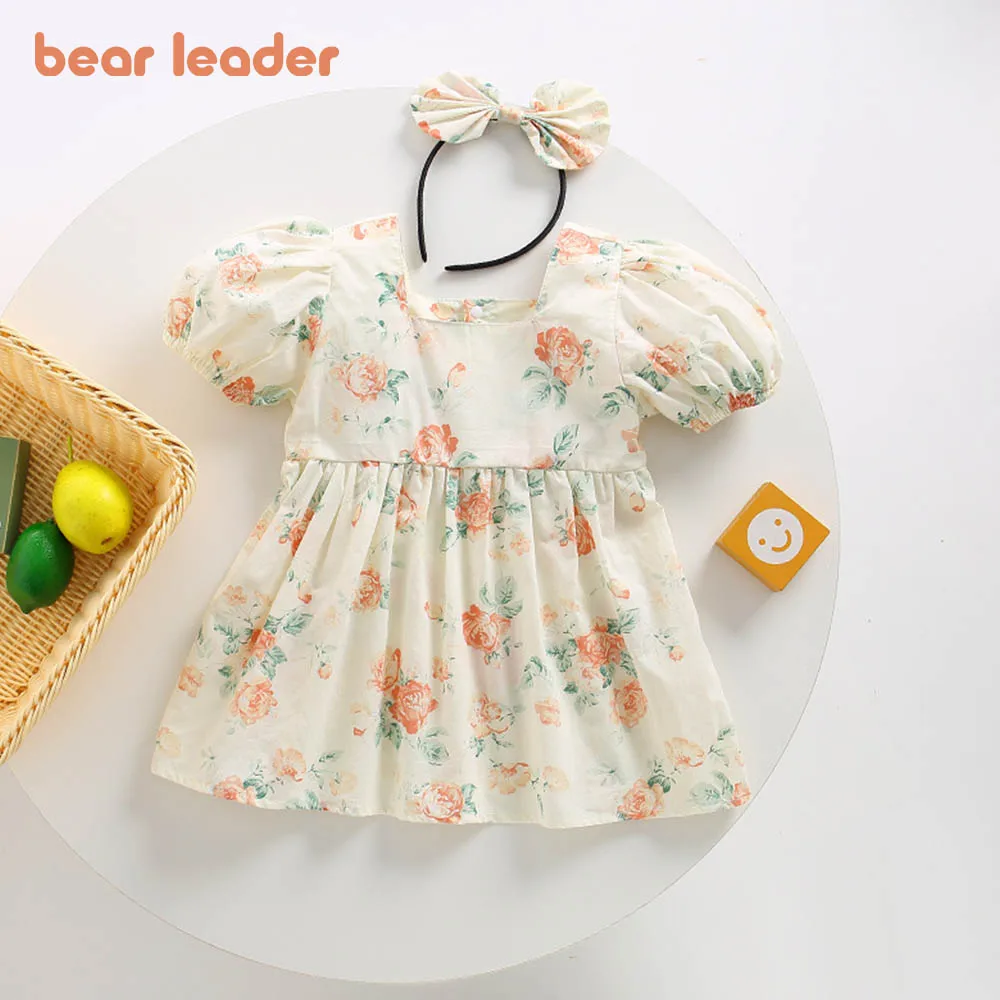 

Bear Leader/платья для девочек; Одежда с цветочным принтом для сестер; Новинка 2022 года; Летнее платье принцессы с цветочным рисунком для девочек; ...