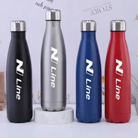 500ml 304 stainless steel double layer cola thermos bottle for hyundai n line car thermos sports drinkware water bottles
