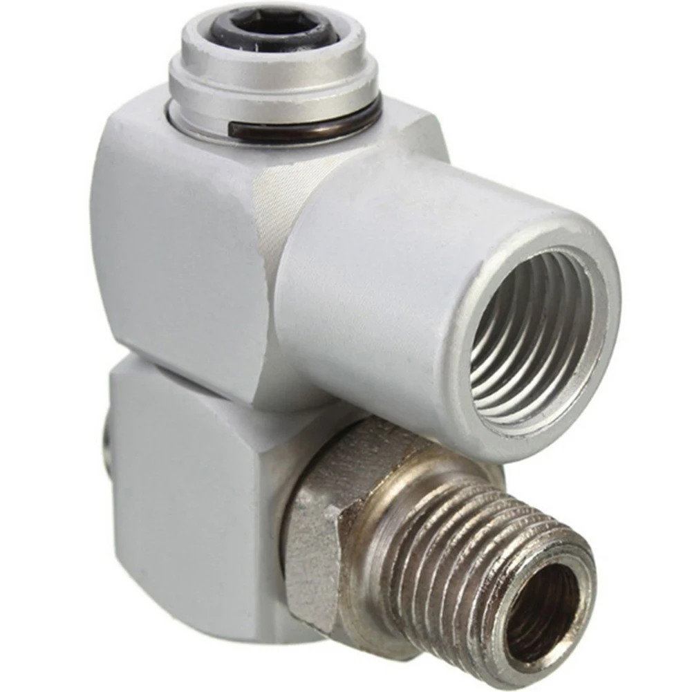 

1/4" 12.5mm 360 Swivel Air Hose Connector Adapter Flow Aluminum BSP Tool Pneumatic Part Universal Adapter Conversion Parts