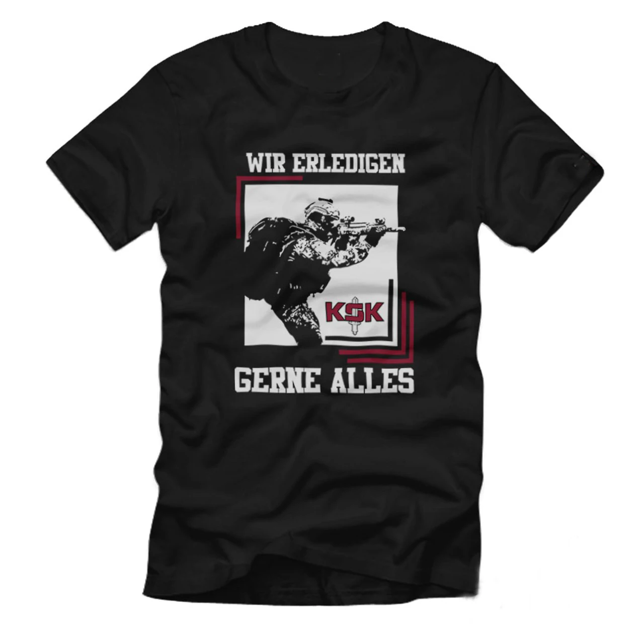 

Wir Erledigen Gern Alles. Bundeswehr Elite KSK Wort-Spiel Kommando T-Shirt. Cotton Short Sleeve O-Neck Mens T Shirt New S-3XL