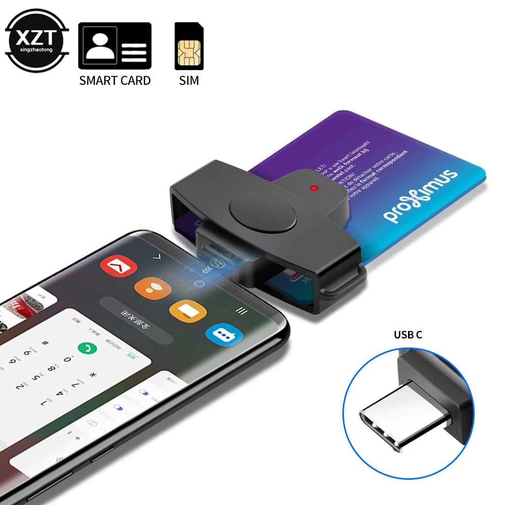 

Rocketek USB C устройство для чтения смарт-карт, адаптер Type C для Sim-карт, для din days Citizen ID Bank EMV SD Card External для Mac/Android OS