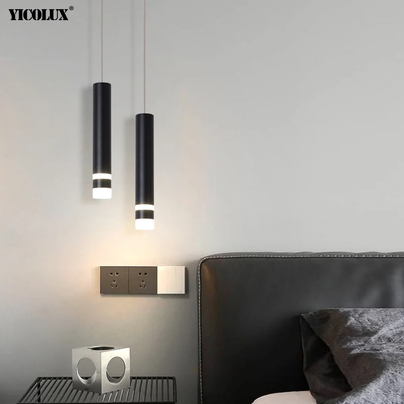 Простой современный светодиодный подвесной светильник в скандинавском стиле