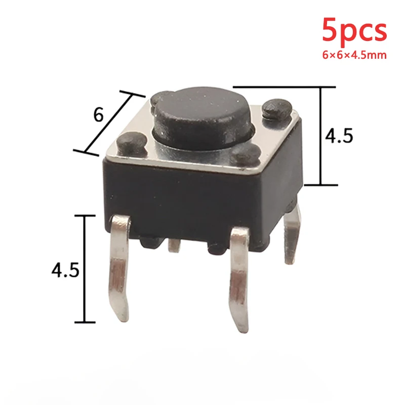 

5 шт. Тактильные микропереключатели 6*6 4-контактные DC12V