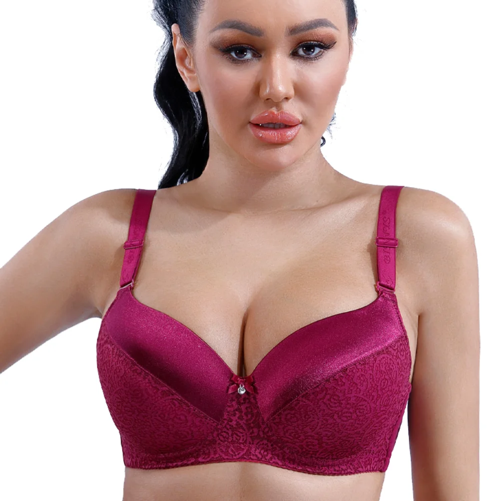 BINNYS D Cup High Quality Women's Bra Sexy Bralette Comfortable Full Cup Nylon Striped Plus Sizes Underwire